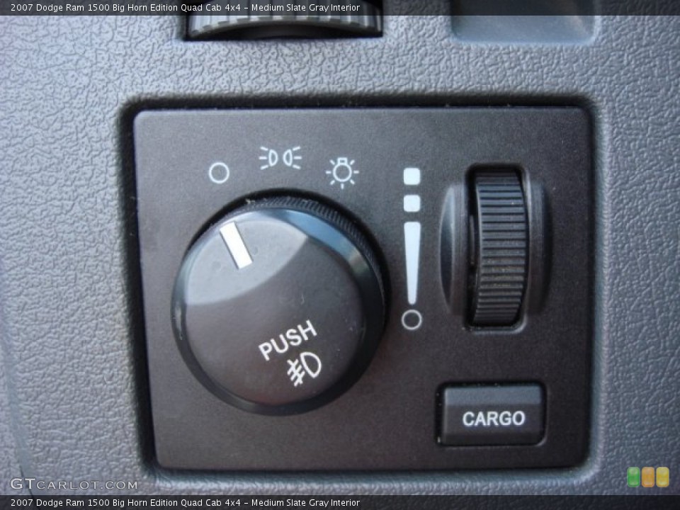 Medium Slate Gray Interior Controls for the 2007 Dodge Ram 1500 Big Horn Edition Quad Cab 4x4 #74789824