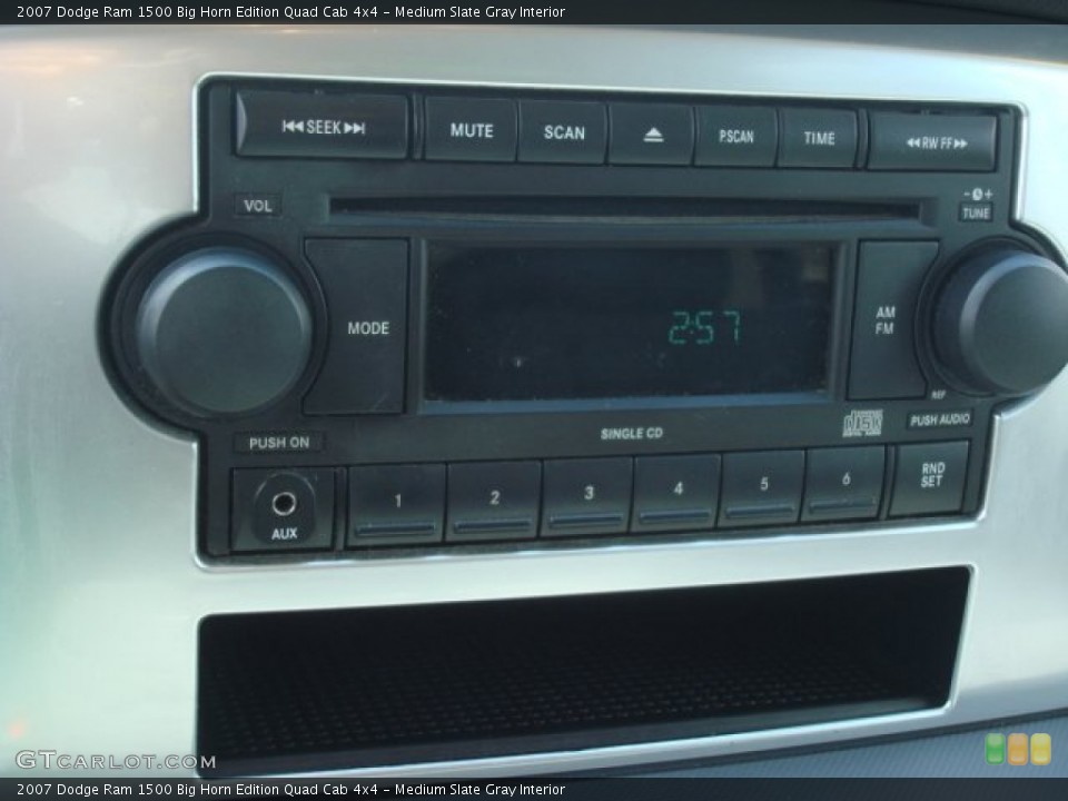 Medium Slate Gray Interior Audio System for the 2007 Dodge Ram 1500 Big Horn Edition Quad Cab 4x4 #74789846