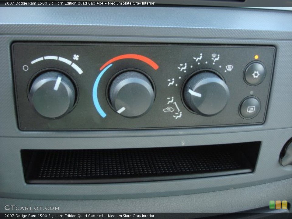 Medium Slate Gray Interior Controls for the 2007 Dodge Ram 1500 Big Horn Edition Quad Cab 4x4 #74789864