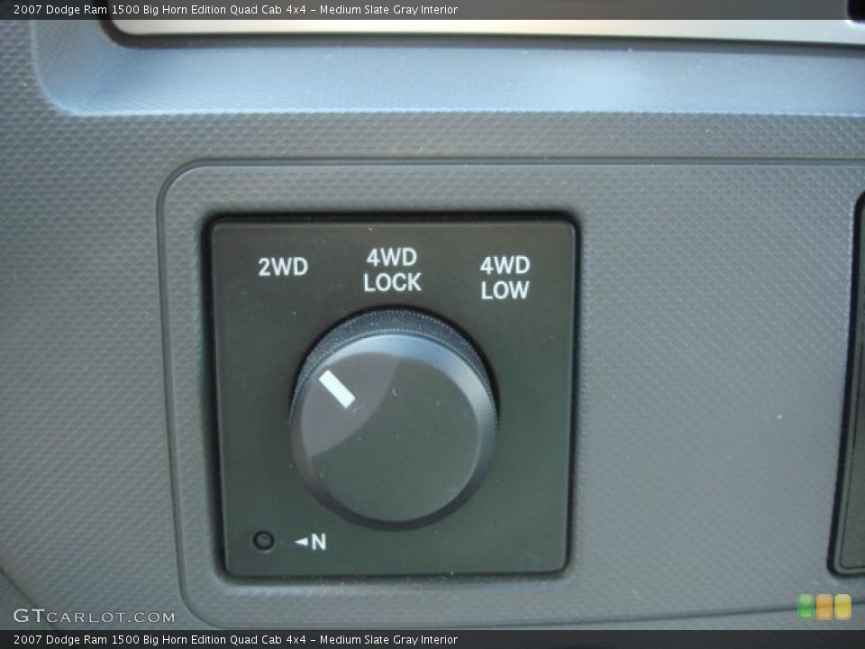 Medium Slate Gray Interior Controls for the 2007 Dodge Ram 1500 Big Horn Edition Quad Cab 4x4 #74789888