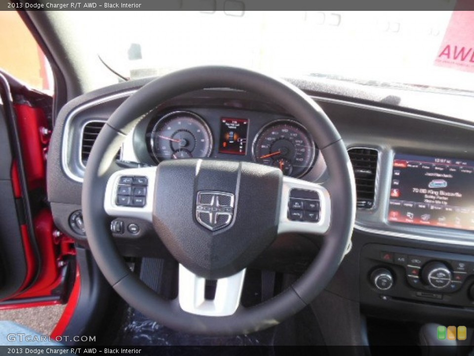 Black Interior Steering Wheel for the 2013 Dodge Charger R/T AWD #74790345