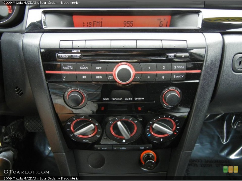 Black Interior Controls for the 2009 Mazda MAZDA3 s Sport Sedan #74791987