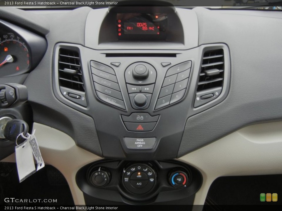Charcoal Black/Light Stone Interior Controls for the 2013 Ford Fiesta S Hatchback #74792305