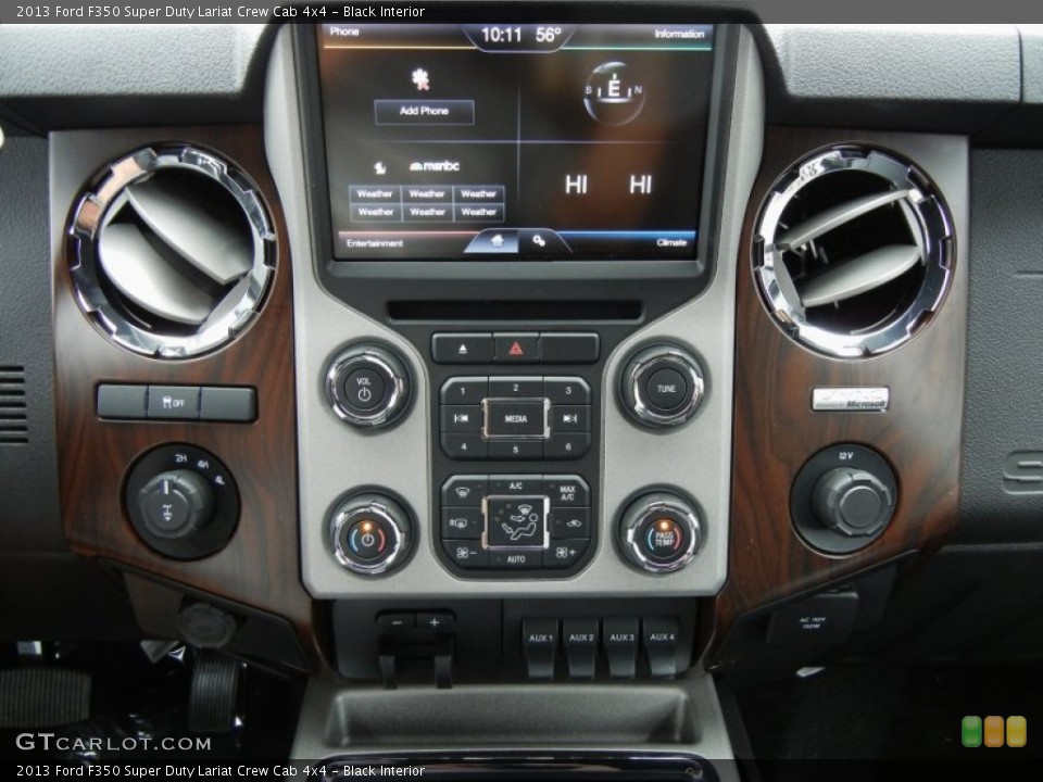 Black Interior Controls for the 2013 Ford F350 Super Duty Lariat Crew Cab 4x4 #74796570