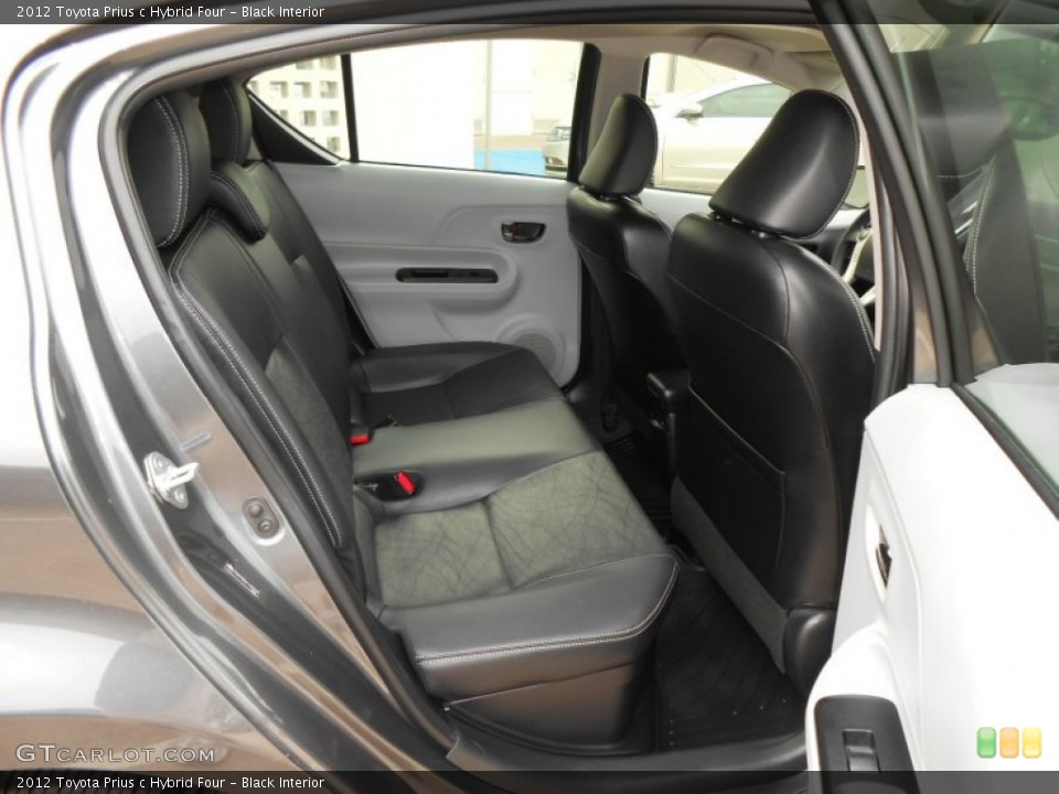 Black Interior Rear Seat for the 2012 Toyota Prius c Hybrid Four #74797277