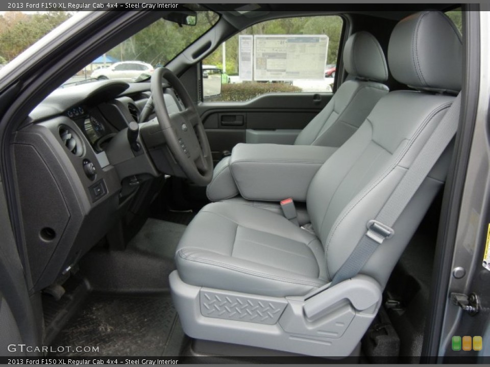 Steel Gray Interior Photo for the 2013 Ford F150 XL Regular Cab 4x4 #74797314