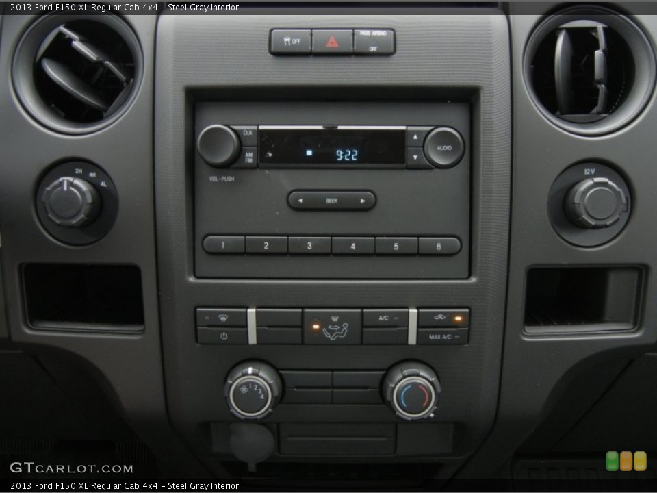 Steel Gray Interior Controls for the 2013 Ford F150 XL Regular Cab 4x4 #74797388