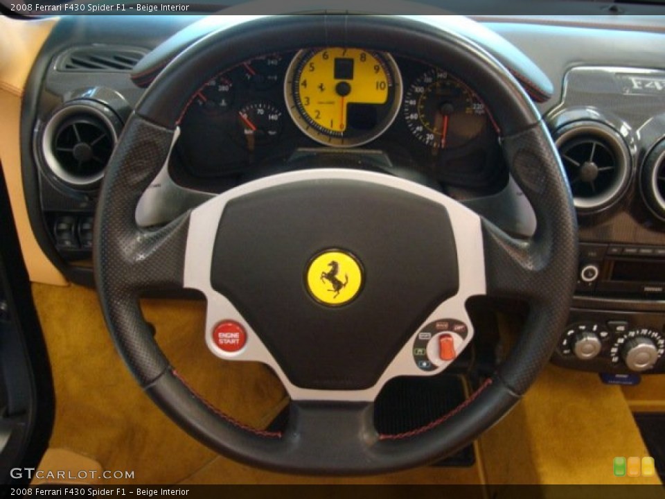 Beige Interior Steering Wheel for the 2008 Ferrari F430 Spider F1 #74798798