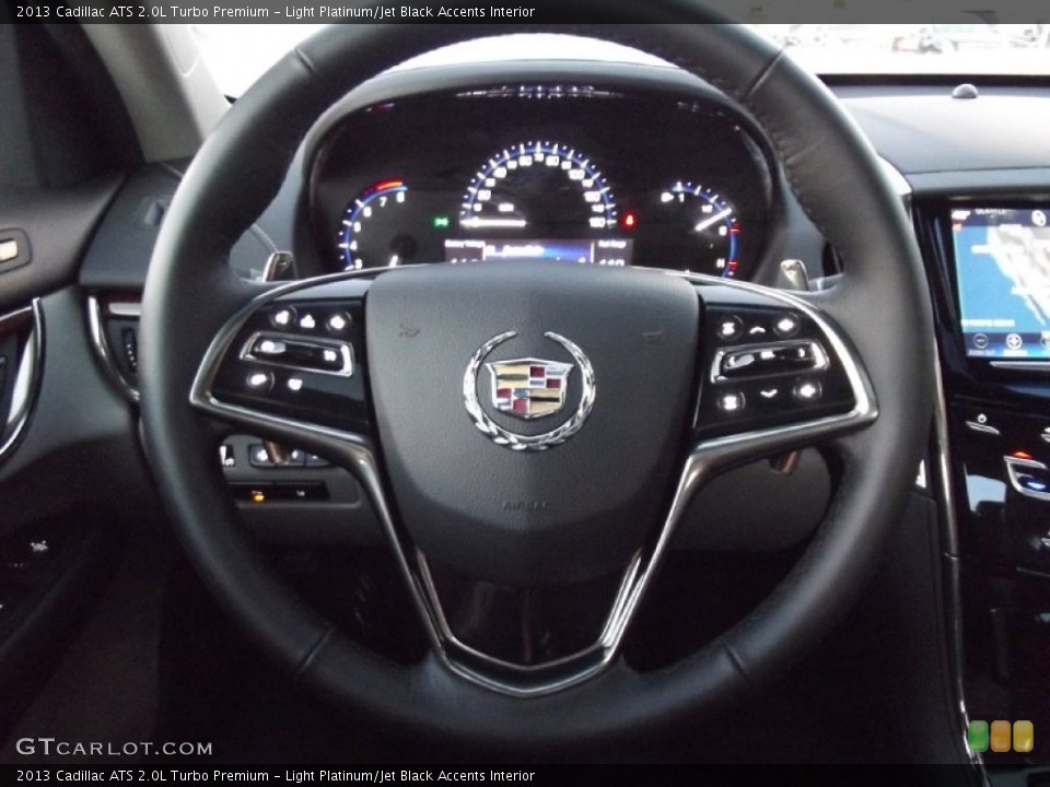 Light Platinum/Jet Black Accents Interior Steering Wheel for the 2013 Cadillac ATS 2.0L Turbo Premium #74799197