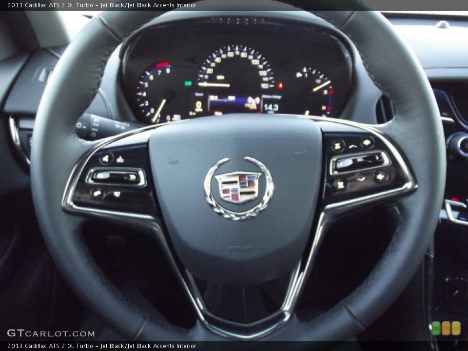 Jet Black/Jet Black Accents Interior Steering Wheel for the 2013 Cadillac ATS 2.0L Turbo #74799574