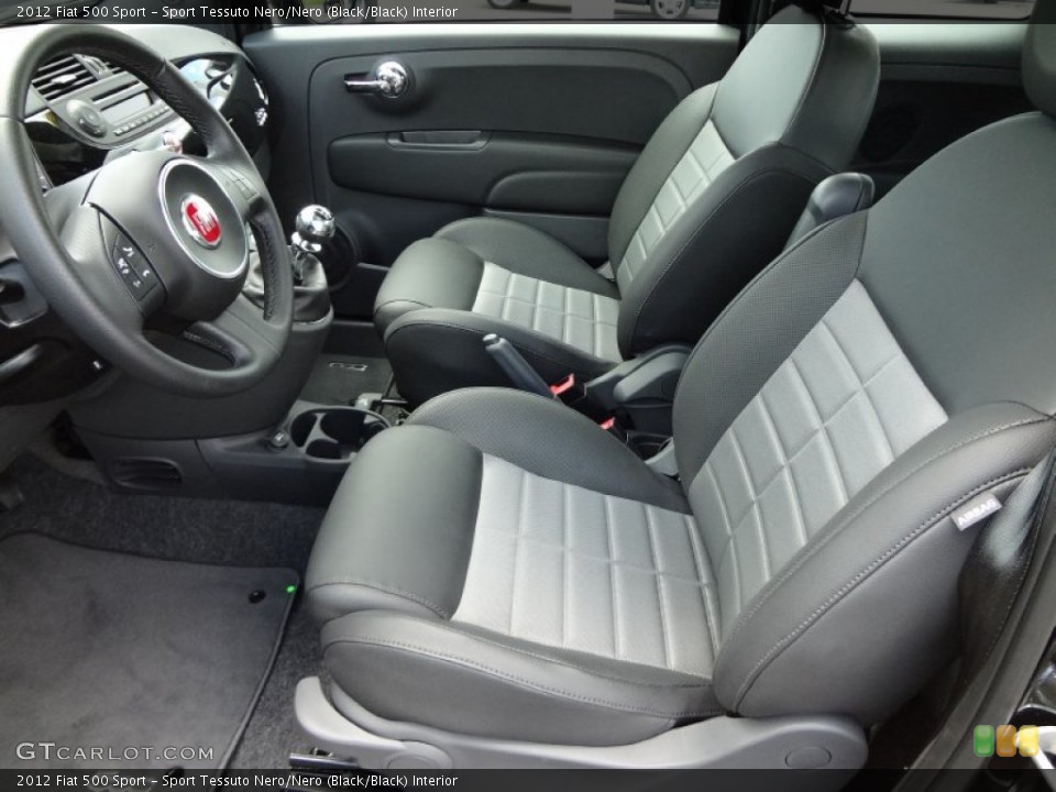 Sport Tessuto Nero/Nero (Black/Black) Interior Front Seat for the 2012 Fiat 500 Sport #74799575