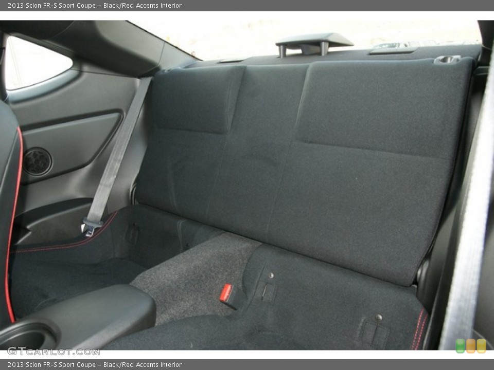 Black/Red Accents Interior Rear Seat for the 2013 Scion FR-S Sport Coupe #74799719