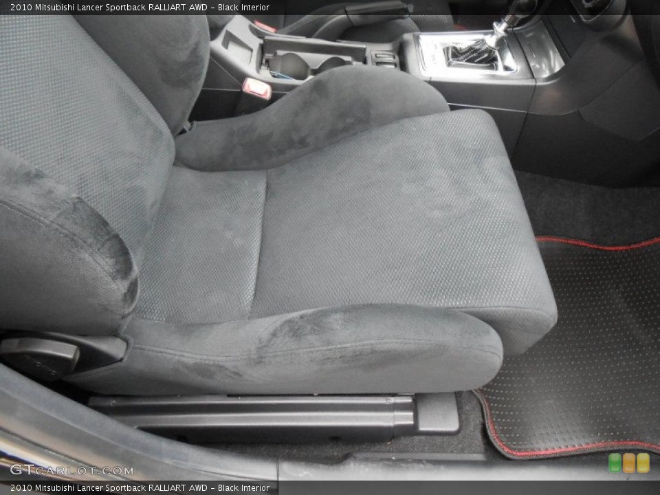 Black Interior Front Seat for the 2010 Mitsubishi Lancer Sportback RALLIART AWD #74799950
