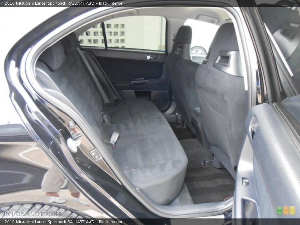 Black Interior Rear Seat for the 2010 Mitsubishi Lancer Sportback RALLIART AWD #74799974