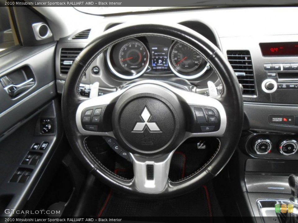 Black Interior Steering Wheel for the 2010 Mitsubishi Lancer Sportback RALLIART AWD #74800027