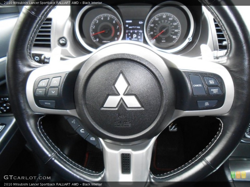 Black Interior Steering Wheel for the 2010 Mitsubishi Lancer Sportback RALLIART AWD #74800051