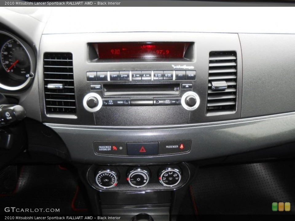 Black Interior Controls for the 2010 Mitsubishi Lancer Sportback RALLIART AWD #74800073