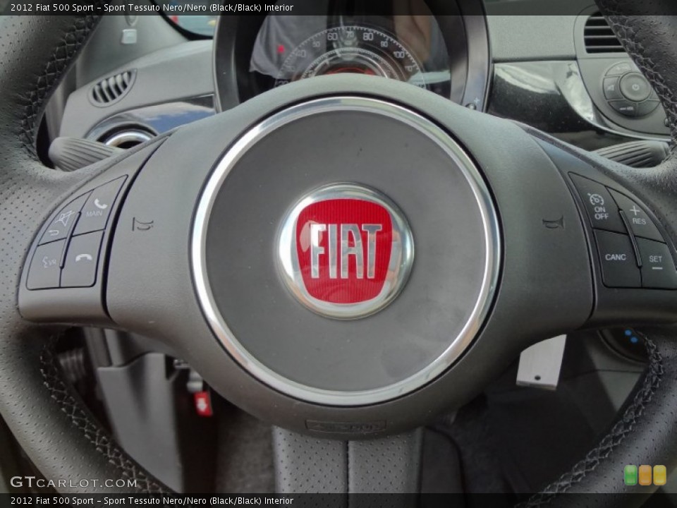 Sport Tessuto Nero/Nero (Black/Black) Interior Controls for the 2012 Fiat 500 Sport #74800145