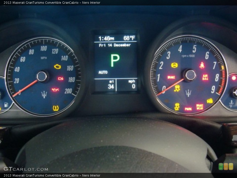 Nero Interior Gauges for the 2013 Maserati GranTurismo Convertible GranCabrio #74800445