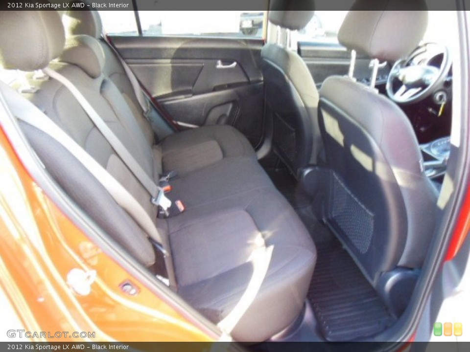 Black Interior Rear Seat for the 2012 Kia Sportage LX AWD #74800739