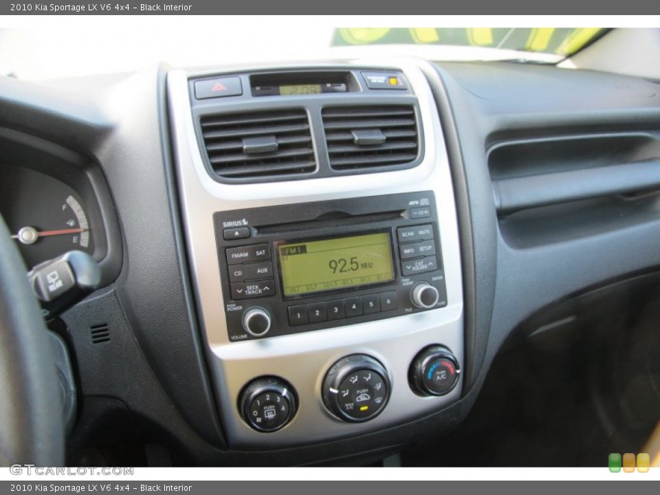Black Interior Controls for the 2010 Kia Sportage LX V6 4x4 #74800811