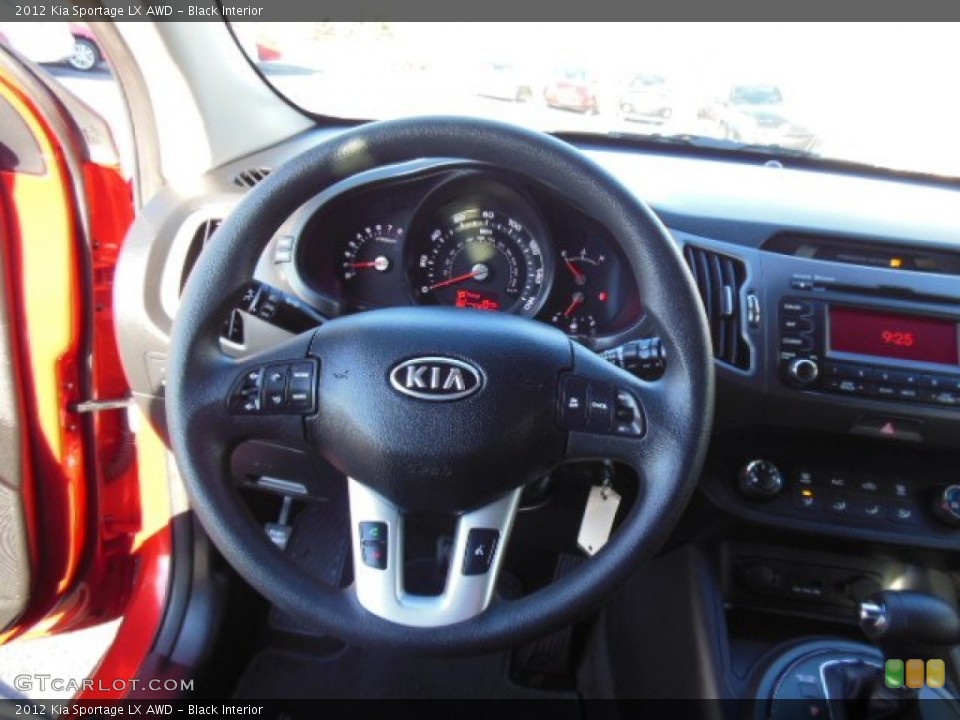 Black Interior Steering Wheel for the 2012 Kia Sportage LX AWD #74800855
