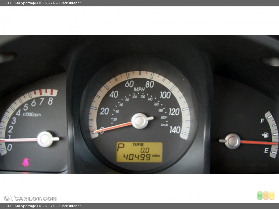 Black Interior Gauges for the 2010 Kia Sportage LX V6 4x4 #74800891
