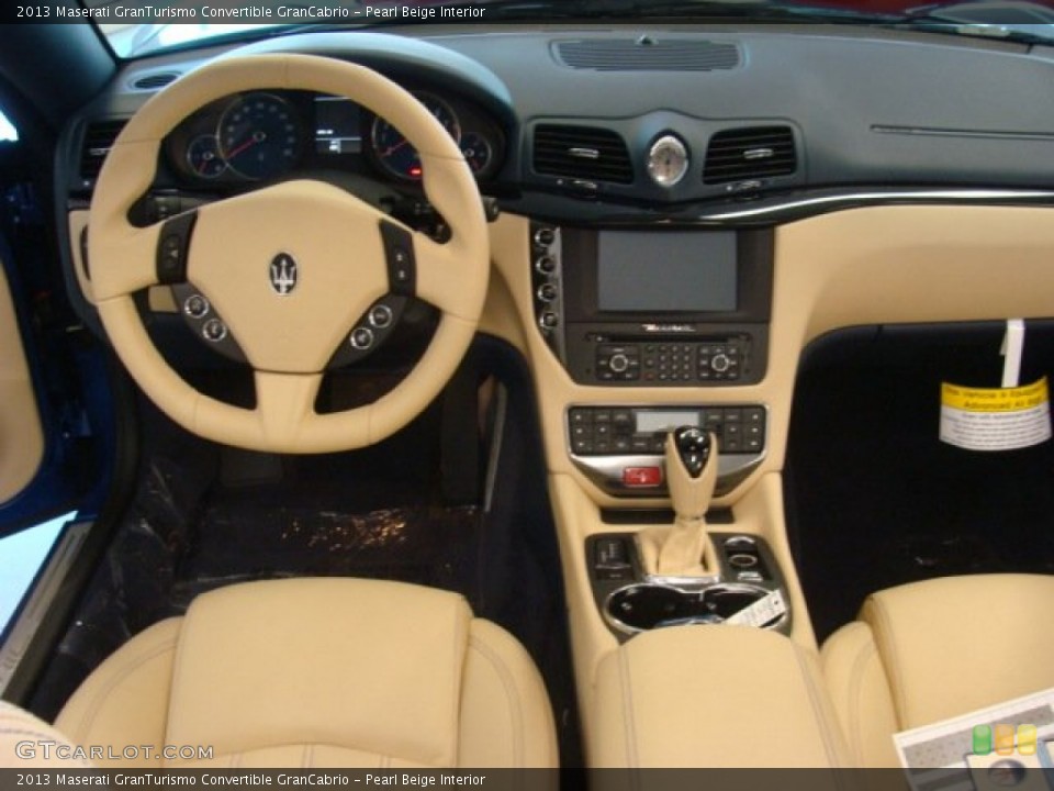 Pearl Beige Interior Dashboard for the 2013 Maserati GranTurismo Convertible GranCabrio #74801283