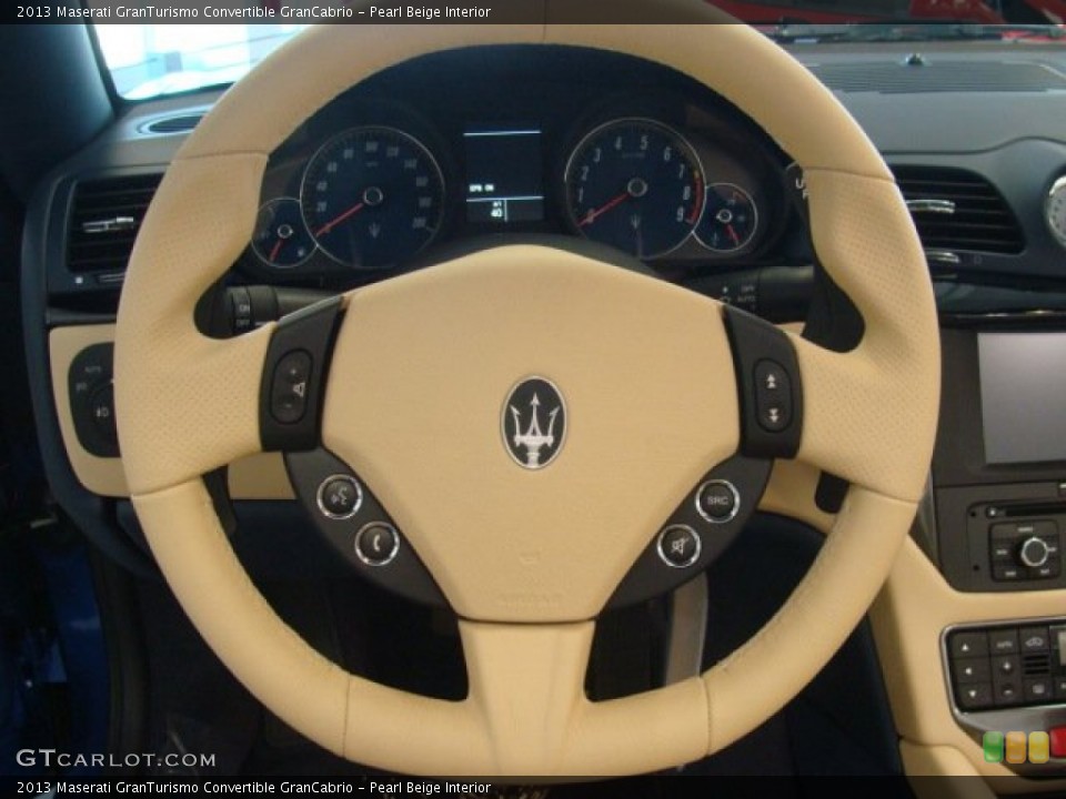 Pearl Beige Interior Steering Wheel for the 2013 Maserati GranTurismo Convertible GranCabrio #74801335