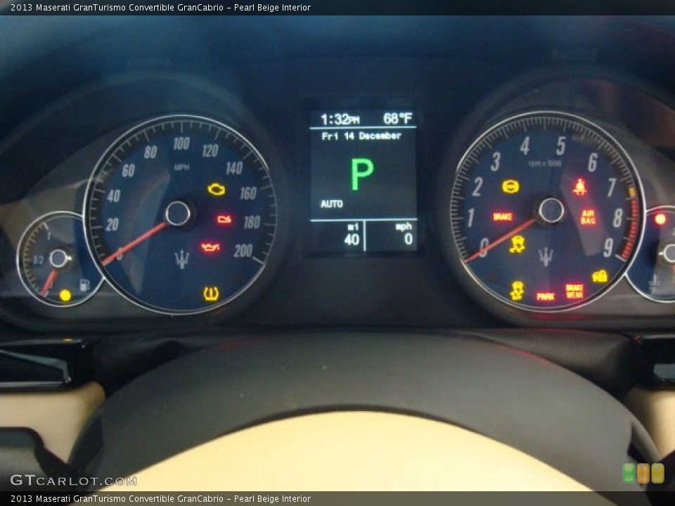 Pearl Beige Interior Gauges for the 2013 Maserati GranTurismo Convertible GranCabrio #74801358