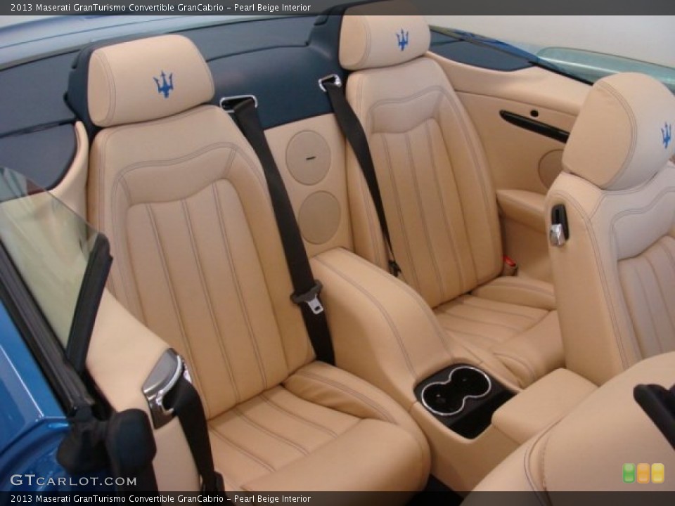 Pearl Beige Interior Rear Seat for the 2013 Maserati GranTurismo Convertible GranCabrio #74801474