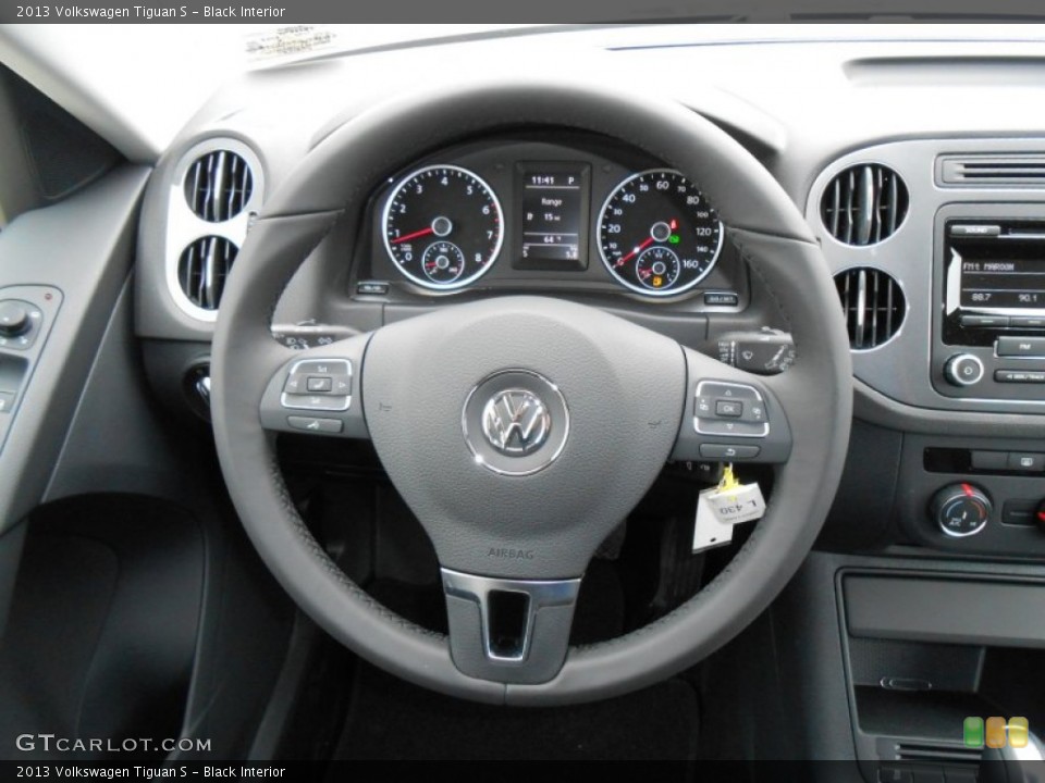 Black Interior Steering Wheel for the 2013 Volkswagen Tiguan S #74801570