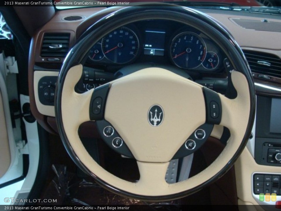 Pearl Beige Interior Steering Wheel for the 2013 Maserati GranTurismo Convertible GranCabrio #74802077