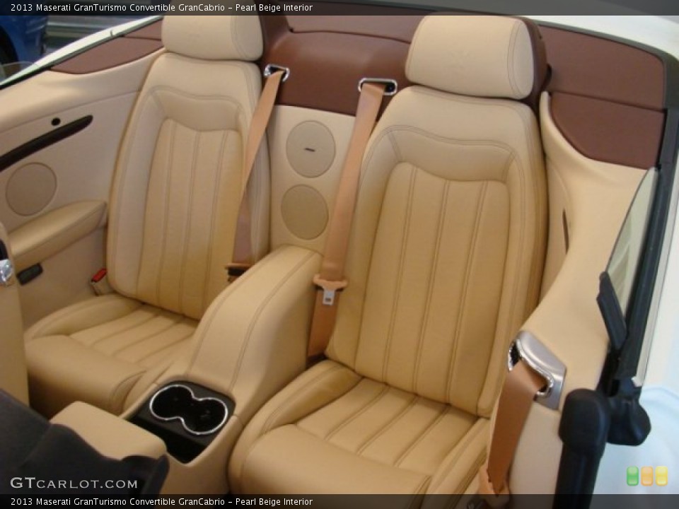 Pearl Beige Interior Rear Seat for the 2013 Maserati GranTurismo Convertible GranCabrio #74802201