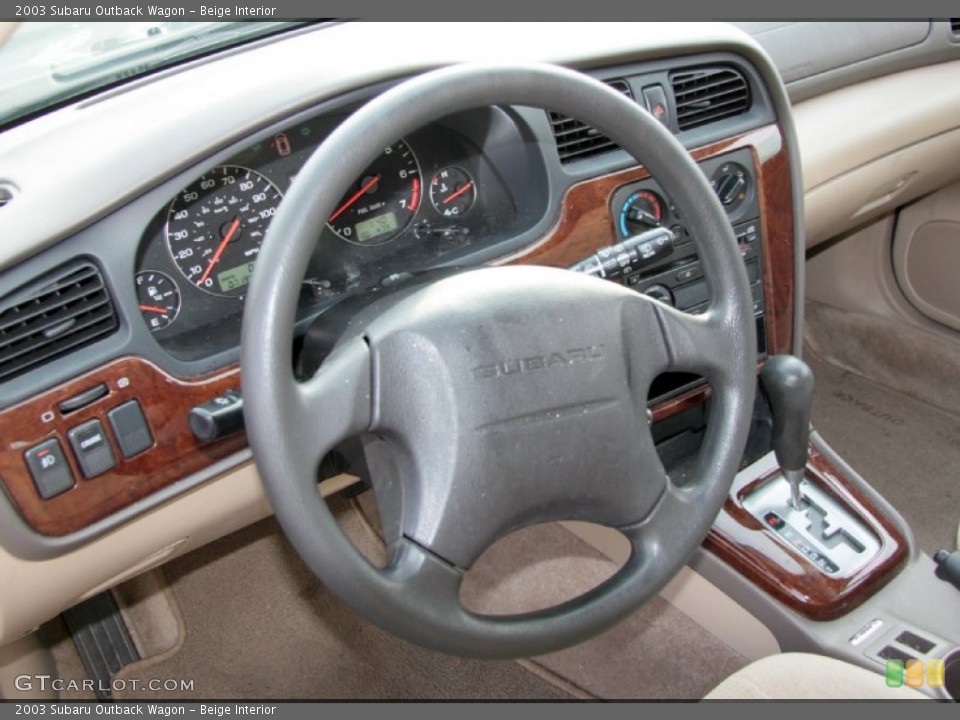 Beige Interior Steering Wheel for the 2003 Subaru Outback Wagon #74802718