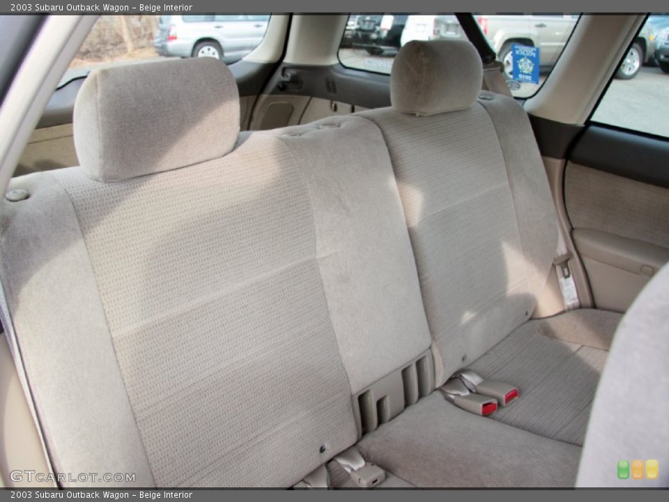 Beige Interior Rear Seat for the 2003 Subaru Outback Wagon #74802769