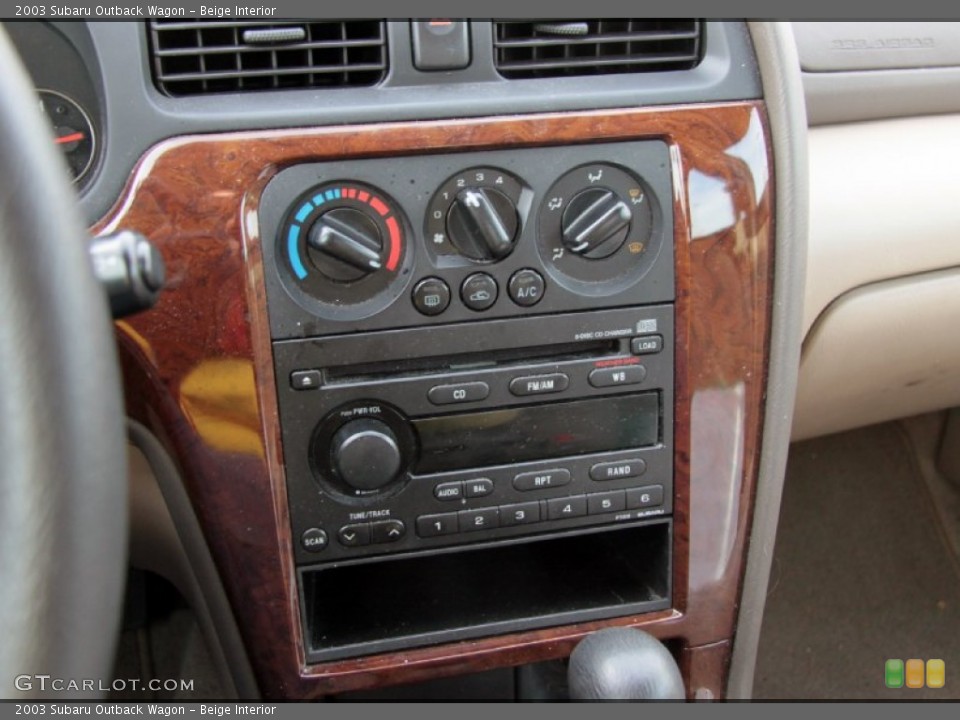 Beige Interior Controls for the 2003 Subaru Outback Wagon #74802794
