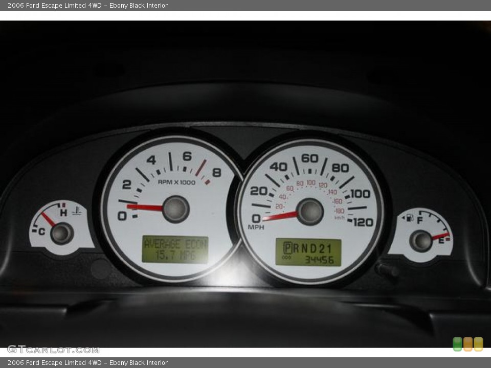 Ebony Black Interior Gauges for the 2006 Ford Escape Limited 4WD #74804759