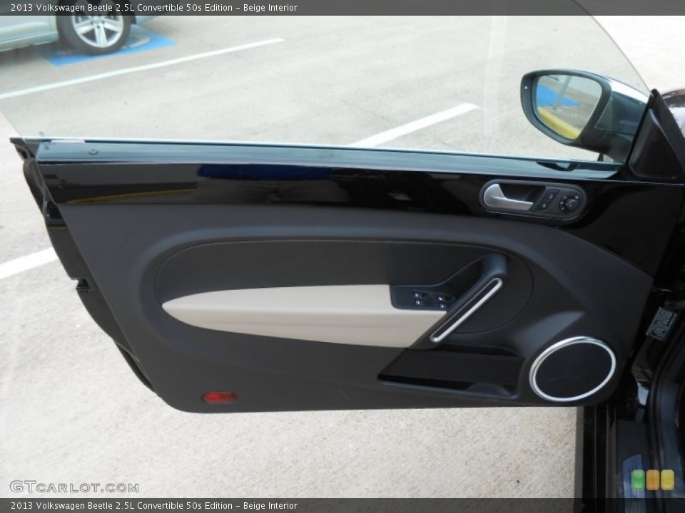 Beige Interior Door Panel for the 2013 Volkswagen Beetle 2.5L Convertible 50s Edition #74805053