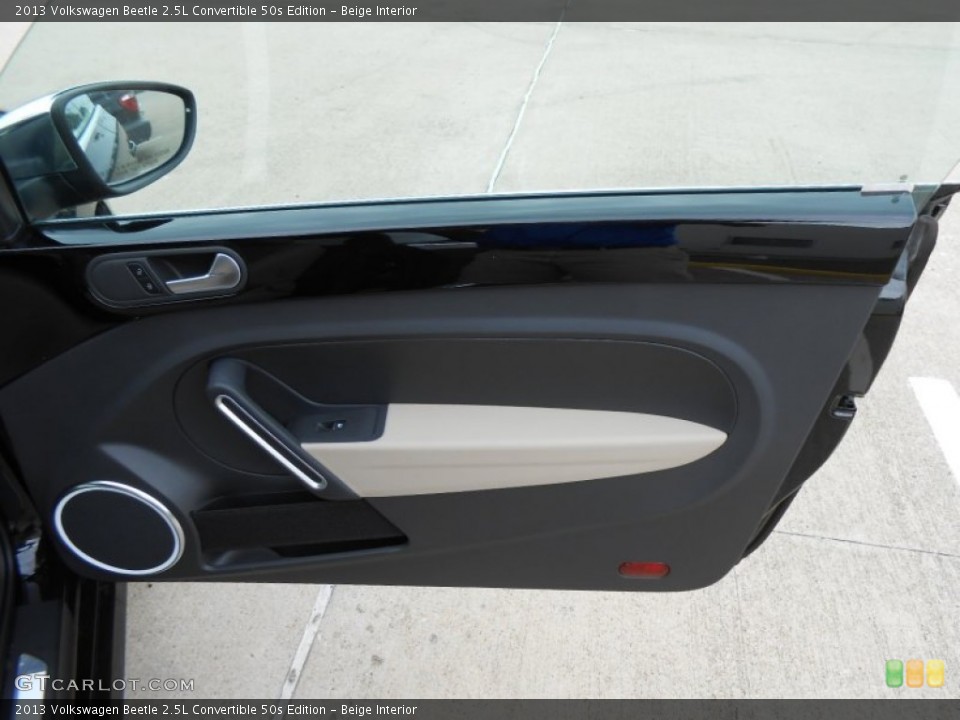 Beige Interior Door Panel for the 2013 Volkswagen Beetle 2.5L Convertible 50s Edition #74805109