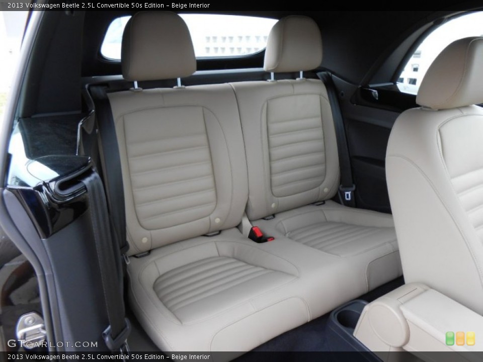 Beige Interior Rear Seat for the 2013 Volkswagen Beetle 2.5L Convertible 50s Edition #74805179