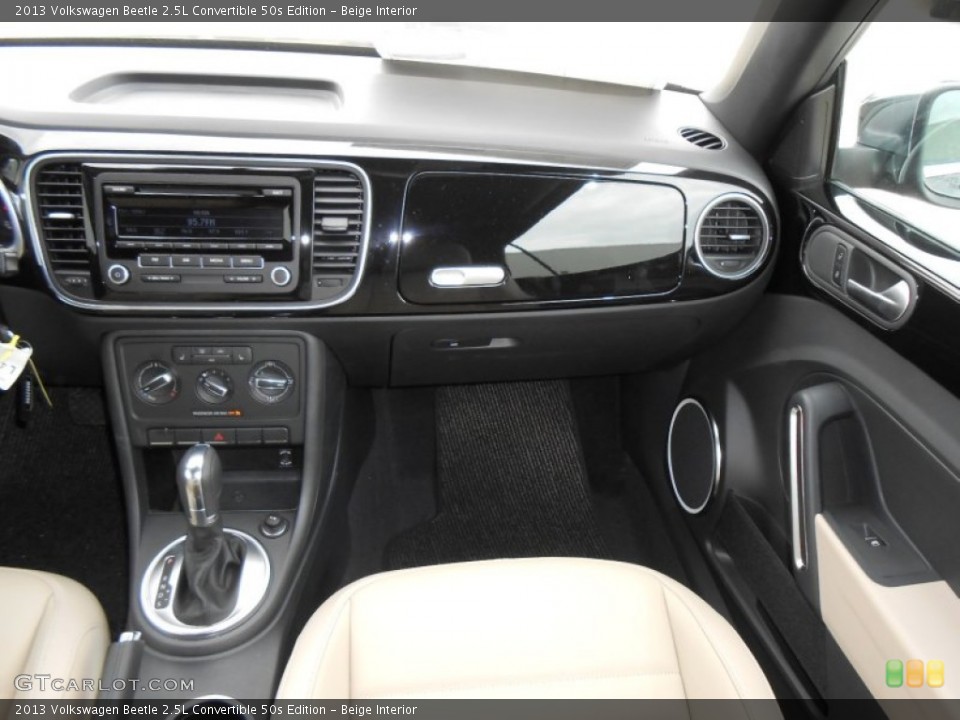 Beige Interior Dashboard for the 2013 Volkswagen Beetle 2.5L Convertible 50s Edition #74805207