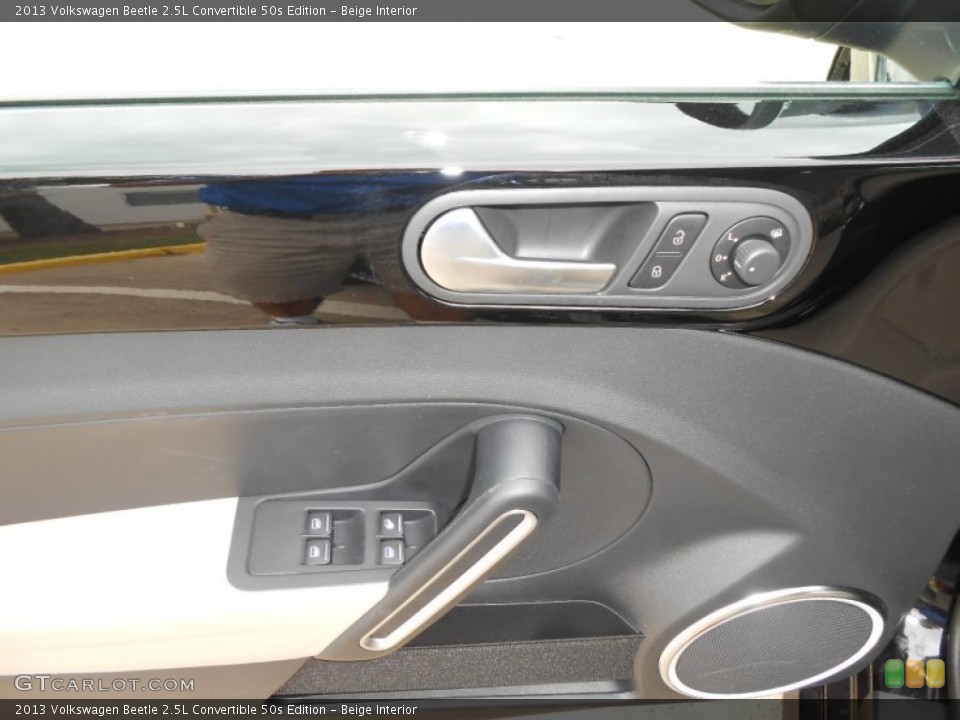 Beige Interior Door Panel for the 2013 Volkswagen Beetle 2.5L Convertible 50s Edition #74805369