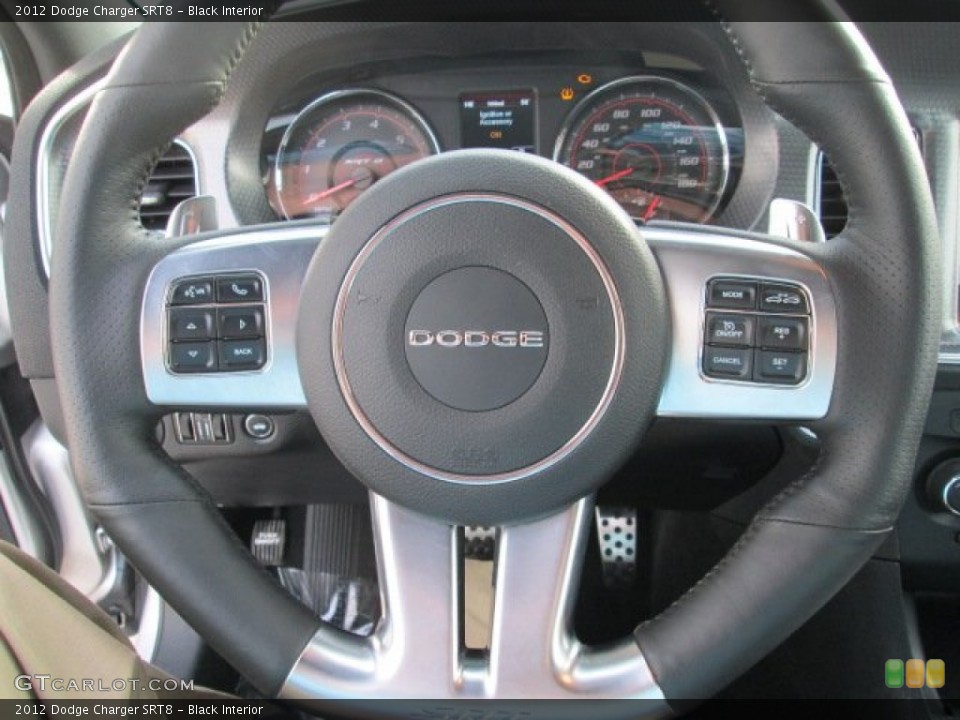 Black Interior Steering Wheel for the 2012 Dodge Charger SRT8 #74805617