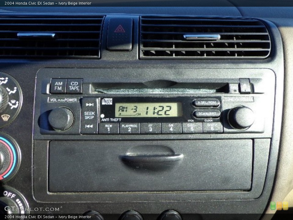 Ivory Beige Interior Audio System for the 2004 Honda Civic EX Sedan #74808968
