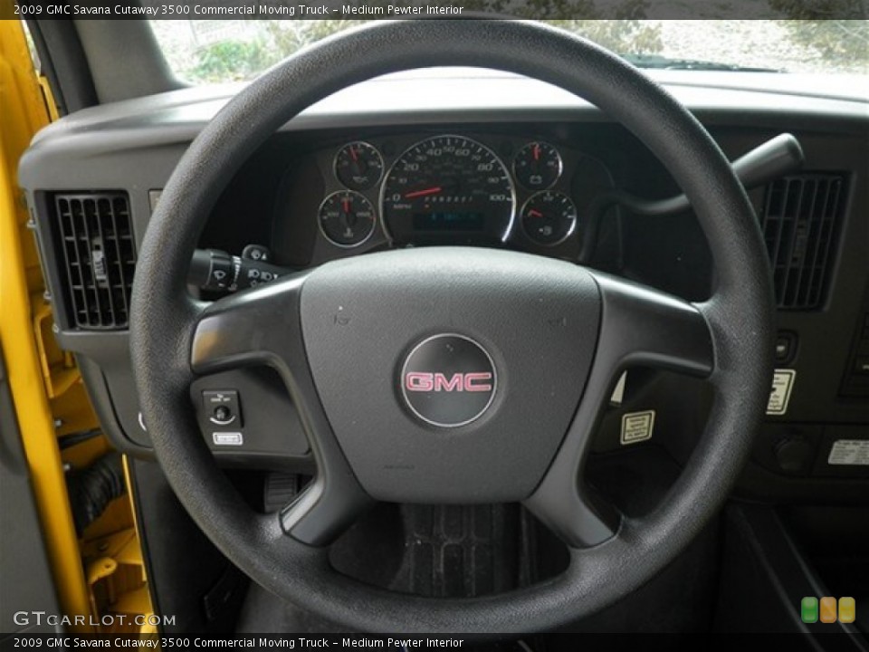 Medium Pewter Interior Steering Wheel for the 2009 GMC Savana Cutaway 3500 Commercial Moving Truck #74809074