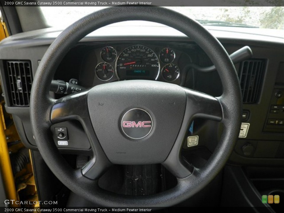 Medium Pewter Interior Steering Wheel for the 2009 GMC Savana Cutaway 3500 Commercial Moving Truck #74809520
