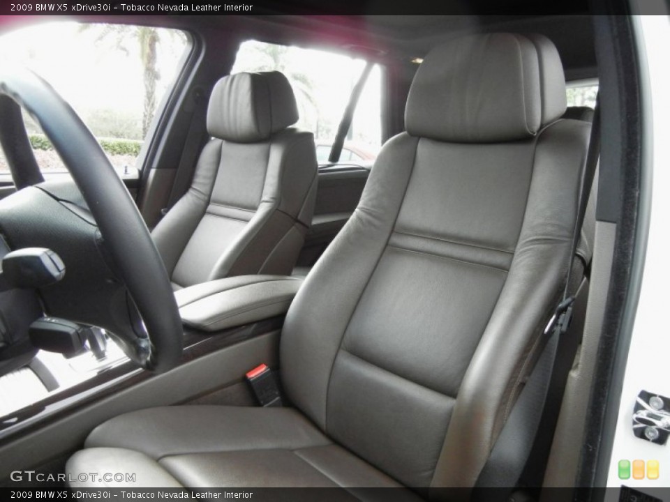 Tobacco Nevada Leather Interior Front Seat for the 2009 BMW X5 xDrive30i #74810714