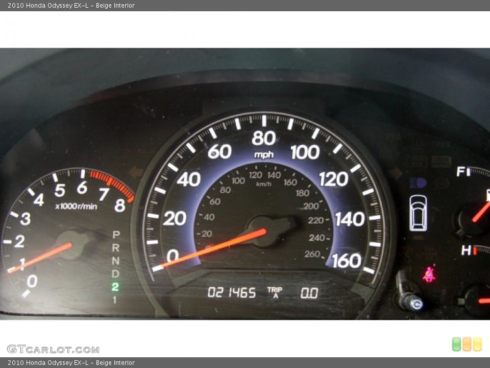 Beige Interior Gauges for the 2010 Honda Odyssey EX-L #74811782