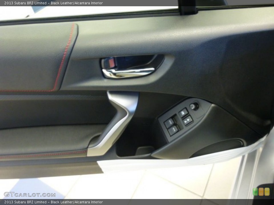 Black Leather/Alcantara Interior Door Panel for the 2013 Subaru BRZ Limited #74812704